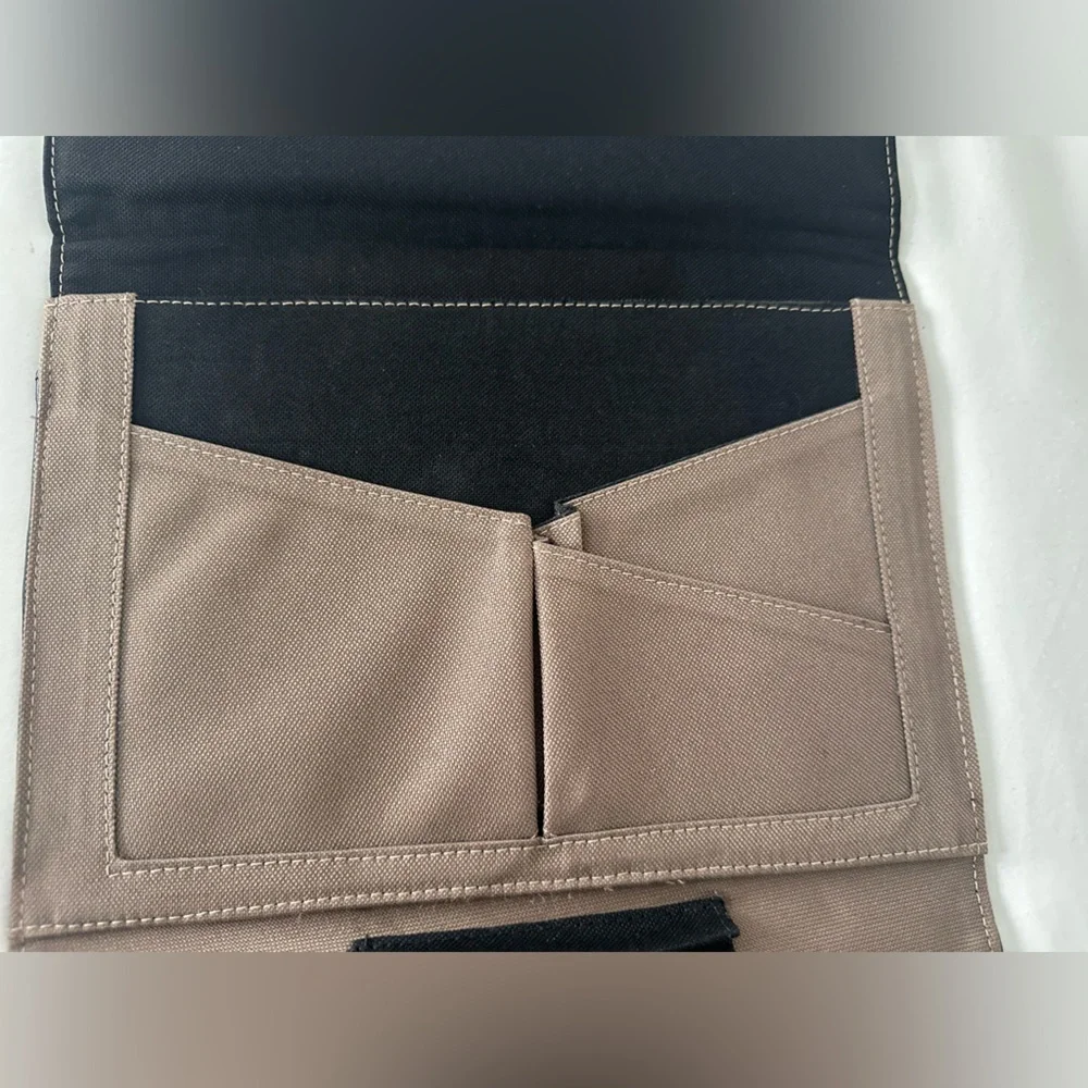 Black Leather Tablet Organizer